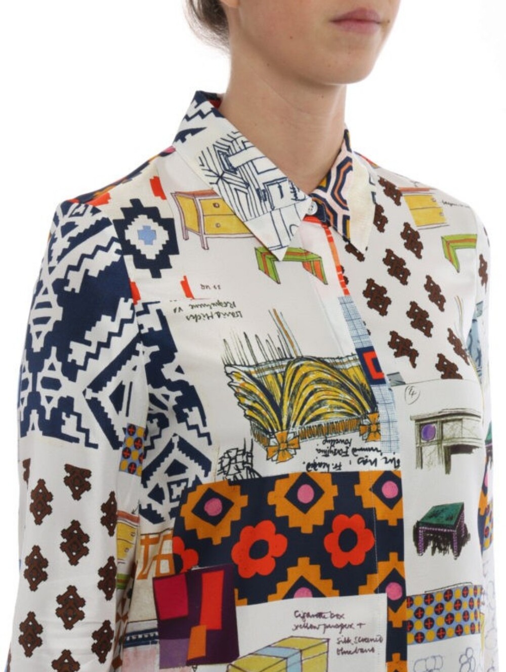 NWT Tory Burch Sienna Silk Twill Button Front - Picture 3 of 6